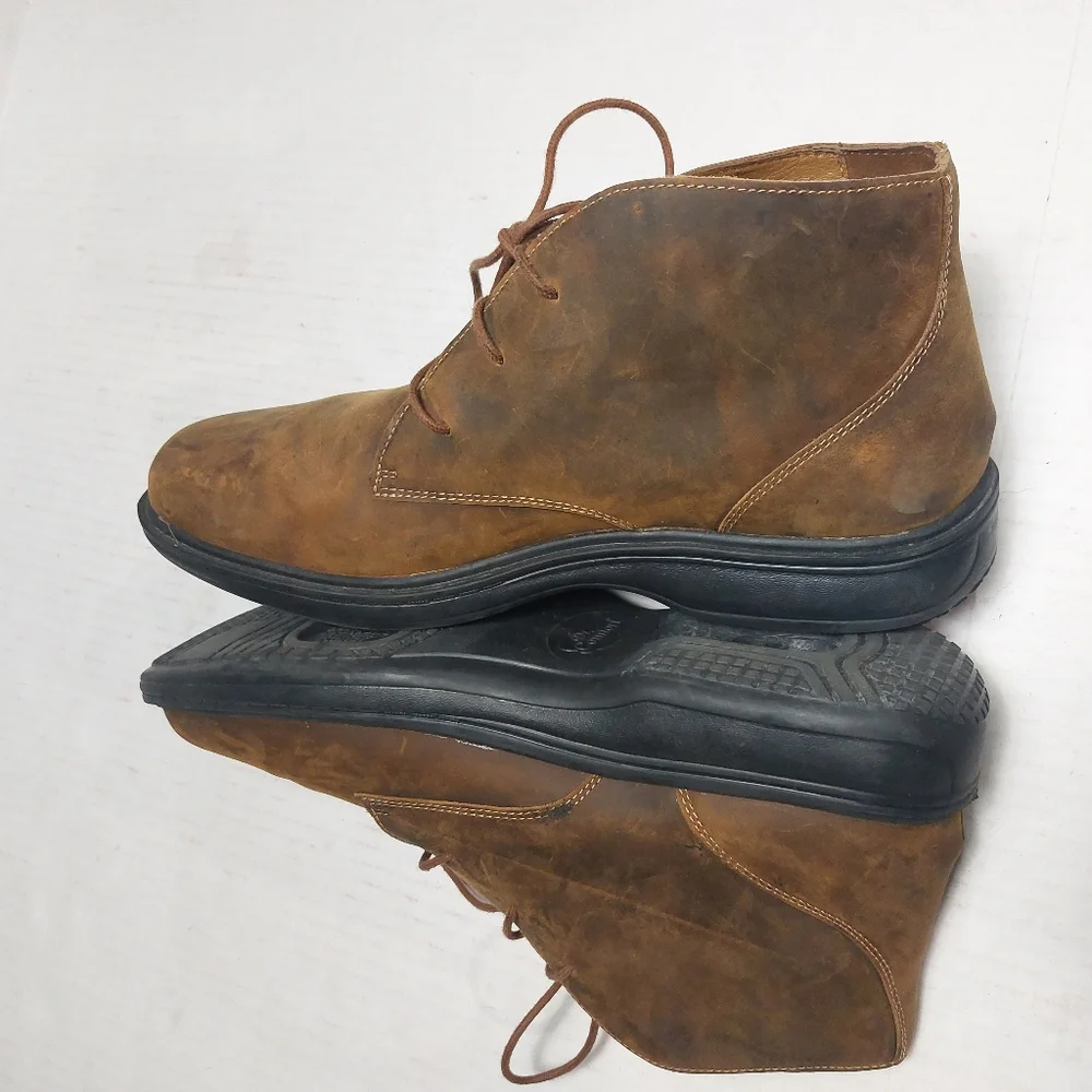 Dr. Comfort Orthopedic Reliefs Brown Leather Boots Size 13